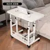 Mesa de Cabeceira, Mesa de Computador Móvel com Elevação, Mesa Simples para Estudante, Uso em Quarto, Dormitório, Casa, Mesa Pequena Minimalista para Pessoas Preguiçosas