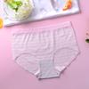 Venta al por mayor calzones de algodón de color puro con raya de grafeno sin costuras, talla grande para vientre, seda helada sin costuras de cintura media, ropa interior para dama