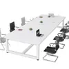 Mesa de conferência, mesa de escritório simples e moderna, mesa de escritório retangular moderna e minimalista, mesa longa simples para treinamento