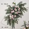 Nuevo Arreglo de Piso Grande para Boda Banquete de Compromiso Flor de Seda Arreglo Floral Decorativo Terminado Pasillo Arte Floral de Boda