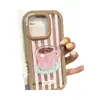 Funda de Teléfono Móvil con Rayas de Color Ins Adecuada para Iphone16Promax Apple 15Pro Estéreo 14 Anticaída 13 Mujeres Japonesas y Coreanas