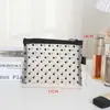 Bolsa de Maquiagem de Rede Estilo Ins Super Popular Bolsa de Maquiagem Portátil Feminina Malha de Amor Boca de Maquiagem Envelope Vermelho Armazenamento de Cosméticos