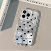Espejo Pantalla Completa Corazones Flores Adecuado para Iphone16Pro Max Apple 14 Funda de Teléfono Móvil Estilo Europeo y Americano 17Pro Estilo Coreano
