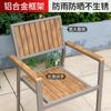 Mesas y Sillas de Exterior Madera Plástica Mesa de Comedor para Patio Protección Solar Anticorrosión Madera Ocio Cafetería Balcón Mesas y Sillas de Exterior Jardín Venta al por Mayor