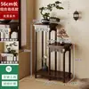 Estante de Flores Chinesa Rack de Armazenamento de Chão para Sala de Estar Mesa de Flores de Madeira Maciça para Varanda Novo Rack de Vasos de Flores Multicamadas para Interior 2025
