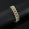 Amazon accesorios populares personalizados Hip hop rap europeo y americano Pulsera de hombre con diamantes completos Pulsera de hombre de moda hip hop