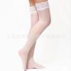 Embalaje Sencillo de Cartón Medias Moradas Calcetines Largos Hasta la Rodilla Sexy Seda Hilada Transparente Encaje Medias Altas Hasta el Muslo Estilo Delgado Transfronterizo