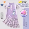 Maiô infantil de desenho animado Little Eight para meninas, conjunto de duas peças, vestido de natação de verão com proteção solar de secagem rápida para bebês