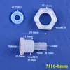 Conector de Passagem Reta Baffle de Plástico Rosca M5~M16 Painel Meio Passante Pagoda Direto com Porca Arruela Pode ser Fixado Diretamente
