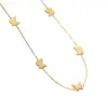 Estilo Coreano Ins Elegante Design de Nicho Lindo Colar Borboleta Fosca Simples e Versátil Aço Titânio Banhado a Ouro Conjunto de Decorações