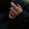 Anillo Abierto Mobius de Plata 925 Inspirado en Diseño para Mujer, Moda de Tendencia, Celebridad de Internet, Estilo Minimalista, Anillo para Dedo Índice, Estilo Japonés y Coreano