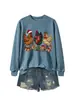Amazon eBay tienda independiente moda casual mujer tres pollos gorro de Navidad caja de regalo luces de colores sudadera en stock