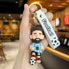 Llavero con diseño de muñeco estrella de dibujos animados, traje de Messi, bonito bolso colgante, llavero creativo para colgar en el coche.