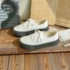 FCS versátil preto lona sapatos ins vintage branco estudante dez mil anos estilo Board sapatos femininos sola grossa cinco continentes moda sapatos