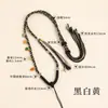 Cuerda para Colgante de Dios de la Riqueza de Cinco Caminos Cen Jingbi Estilo Tibetano Tanka Buda Amuleto Cuerda de Algodón Retorcida a Mano Collar con Colgante Ajustable