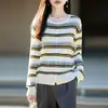 Chaqueta cárdigan de imitación de alta calidad 6% lana para mujer temporada de otoño e invierno coreana versátil superior casual holgado adelgazante manga larga suéter de punto