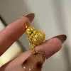 Collar de Calabaza Calada Filigrana Estilo Xiaohongshu, Cadena para Suéter de Calabaza Dorada Pequeña de Gama Alta Fulu, Elegante Cadena para Clavícula