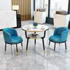 Juego de Mesa y Sillas de Recepción y Negociación de Lujo Ligero para Apartamentos Pequeños, Mesa de Comedor para Tiendas de Té de Leche, Cafeterías y Juego de Mesa Redonda Pequeña para Balcón