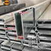 Barandilla de escalera de vidrio sin marco ranura en forma de U barandilla de balcón barandilla de seguridad ranura de acero empotrada ranura de acero para el suelo ranura para tarjeta de ranura de acero