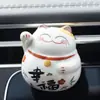 Aromaterapia para Carro Gato da Sorte Saída de Ar Perfume para Carro Produtos de Interior Fragrância Leve Duradoura Enfeites de Desenho Animado para Perfumar o Carro