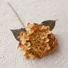 Hortensia de un solo tallo en colores otoñales retro con fruto, flor artificial HD, adecuada para decoración del hogar, bodas y estudios.