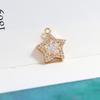 Colgante alas de amor varita Sakura oro cobre circonita incrustada diy Joyería hecha a mano aretes accesorios para collar