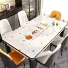 Mantel Individual para Mesa de Comedor PVC Lavable Impermeable a Prueba de Aceite Resistente al Calor Mantel de Dibujos Animados Felpudo para Entrada Mesa de Café Protector de Escritorio