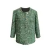 Jaqueta estilo Chanel 90% Penugem de Pato Branca para Mulheres, Novo Outono/Inverno 2026, Tweed de Alto Padrão, Casaco Curto Elegante e Emagrecedor