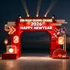 Arcos de Hierro Forjado Estilo Chino Hechos a Medida para Celebraciones de Gran Apertura, Puntos Fotográficos Comerciales y Accesorios Decorativos para Instalaciones de Festival de Primavera y Navidad