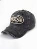 Gorra Americana Estilo Vintage Lavada con Agujero Roto y Letra Bordada para Mujer, Verano, Parte Superior Suave, Casual, Combinable con Todo, Gorra de Béisbol para Hombre