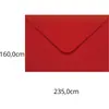 Envelope colorido (convite) 160X235 Vermelho Tóquio 80G - Caixa com 100 Unidades