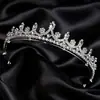 Coroa de Cabeça Nupcial Luxuosa e Elegante, Coroa de Aniversário de Princesa, Acessório de Cabelo Coroa Estilo Coreano, Faixa de Cabeça Brilhante de Strass em Liga