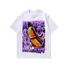 Estilo Urbano Americano Retrato de Estrella Estampado Lavado Vintage Camiseta de Manga Larga Unisex Marca de Moda Urbana Camiseta Básica