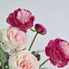 Flocado artificial qianzi Lotus, estilo europeo, jarrón artificial individual de alta gama, arreglo floral, decoración del hogar, decoración de la mesa del comedor