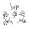 26 Tipos de Colgantes Antiguos de Plata con Temática Navideña DIY Accesorios de Joyería Retro de Aleación Colgantes para Collares y Pulseras Transfronterizos