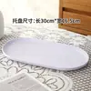 Bandeja para el Hogar para Tazas de Té, Platos de Cena, Plato Ovalado de Plástico Estilo Ins, Plato para Pasteles, Bocadillos, Frutas, Plato