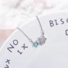 Colar Estilo Coreano Moda Gradiente Azul Cristal Artificial Colar Personalizado Estrela Corrente Curta Clavícula Item