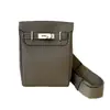 26 Modelos Nuevos de Bolso de Pecho de Piel de Vaca de Primera Capa Togo con Cerradura Cuadrada, Riñonera Unisex de Piel Genuina, Bolso Cruzado para Hombro, Mochila de Moda