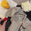 Sudadera Base Rayada con Capucha Mágica Otoño 2026 Estilo Coreano Suave y Amigable con la Piel del Bebé Suéter de Manga Larga