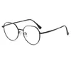 Nuevo marco de metal poligonal para gafas anti-luz azul marco de gafas retro liso se puede equipar con el número de fabricantes al por mayor