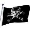 Bandera pirata de calavera y tibias cruzadas de Halloween con cóndor, bisonte, lobo, motivos náuticos poliéster 100D doble cara