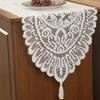 Cross-border americano Natal Table Runner Warp malha renda renda pendurado Spike longo toalha de mesa toalha de mesa decorativa mesa de centro Placemat Batch