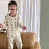 Clase infantil Beixinan Ropa y Pantalones de Algodón Puro Lycra Otoño para Niños y Niñas, Conjunto de Ropa Interior Térmica Sin Costuras