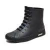 Botas de Lluvia para Hombres y Mujeres, Zapatos Impermeables Casuales Versátiles de Caña Corta, Terciopelo, Cálidos, Antideslizantes, Resistentes al Desgaste, Cómodos, Botas de Lluvia Exteriores, Exportación