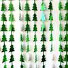 Decoração de Natal Transfronteiriça 1*2m Árvore de Natal Verde Cortina de Porta de Seda de Chuva Decoração de Feriado Casamento Festa de Aniversário Cortina de Porta