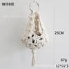 Mini Vaso de Flor Tecido de Bolso Saco de Rede Pendurado Rede Pendurada Parede Corda Vaso de Flor Cesto Pendurado Artesanal Planta Vaso de Flor Saco de Rede