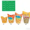 Copos Dobráveis para Batata Frita, Copos para Frango Crocante, Copos para Doces e Salgadinhos, Espetinhos Grelhados, Copos de Papel para Waffle de Ovo, Baldes de Papel (9/12/16/20 oz)