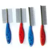 Pente de beleza para animais de estimação, lado único, com dentes altos e baixos, pente para gatos e cachorros, agulha de aço, desembaraça, remove pelos soltos, piolhos