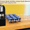 Expositor de cápsulas de café de caja acrílica personalizado, soporte desmontable para cremero de café instantáneo, estante de almacenamiento de cápsulas de café