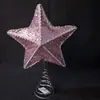 Decoraciones Navideñas Transfronterizas, Estrella para la Punta del Árbol, Reno de Hierro Forjado Brillante, Decoraciones de Escena, Manualidades, Adornos Colgantes